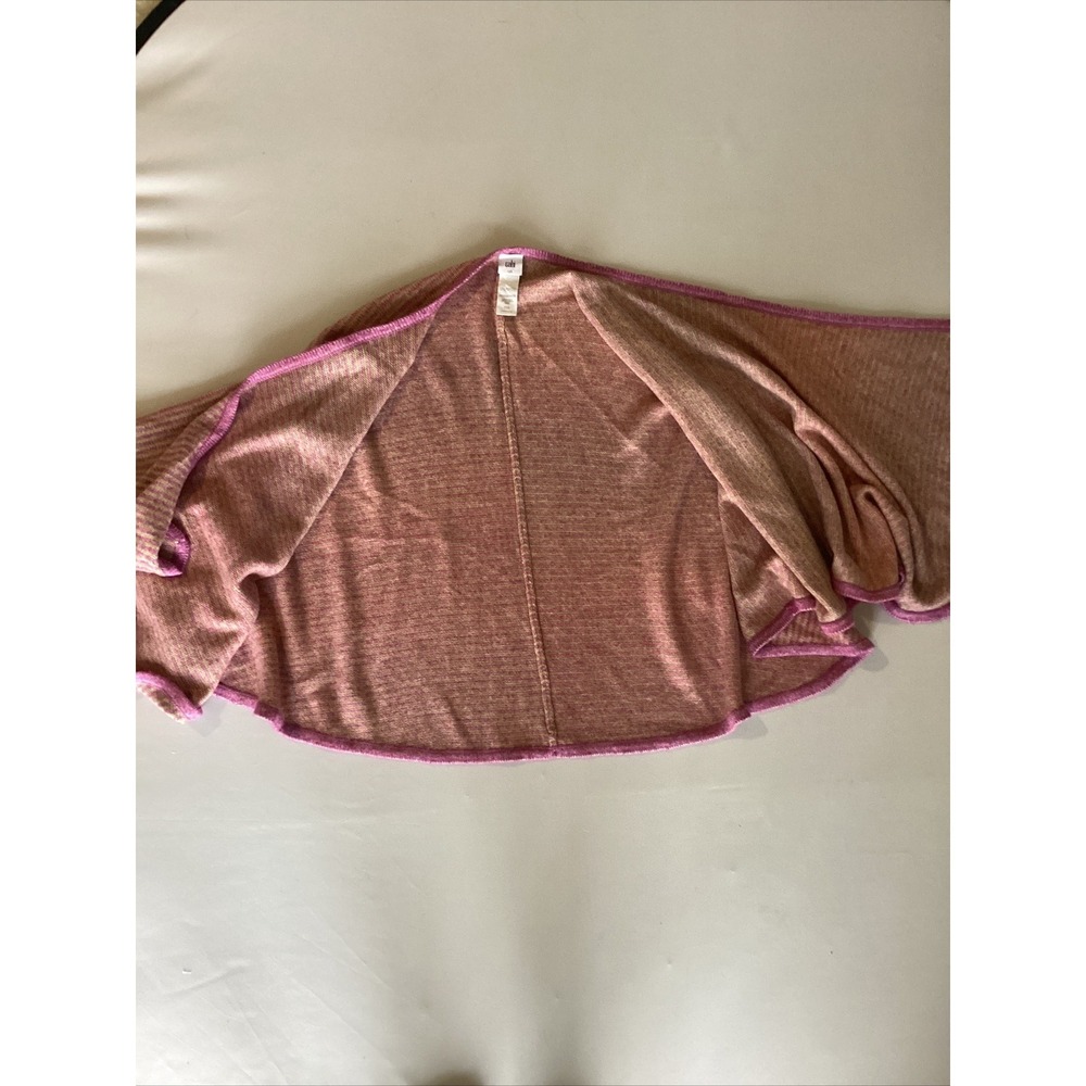 Cabi Sweater Womens One Size Pink Gray Open Poncho Phoebe Buffalo Cottage Core A - Picture 4 of 7